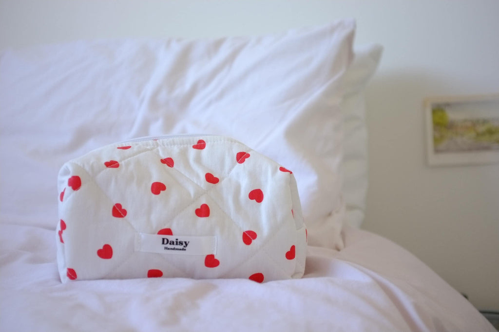 Makeup bag hearts