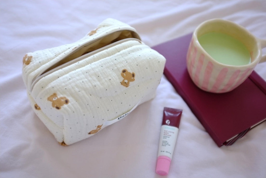 Makeup bag teddy bear