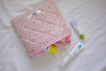 Flat makeup bag pink rose buds