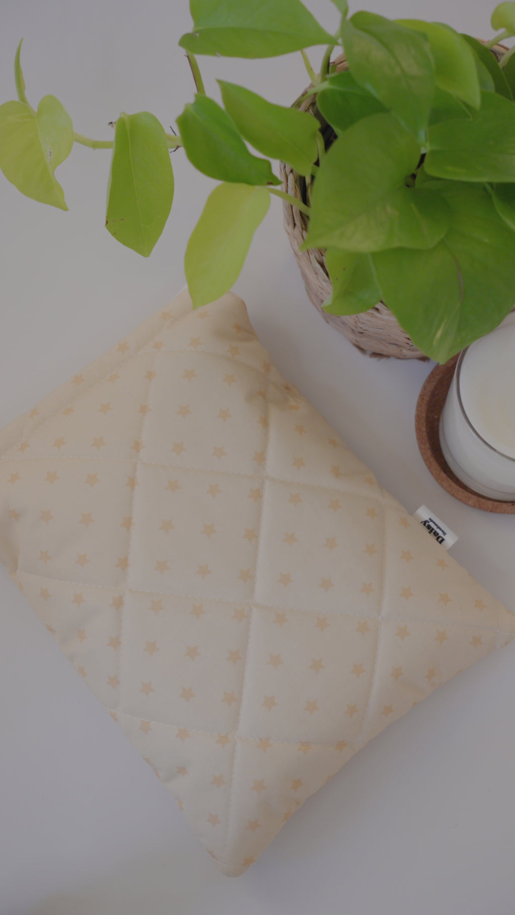 Quilted yellow star book sleeve