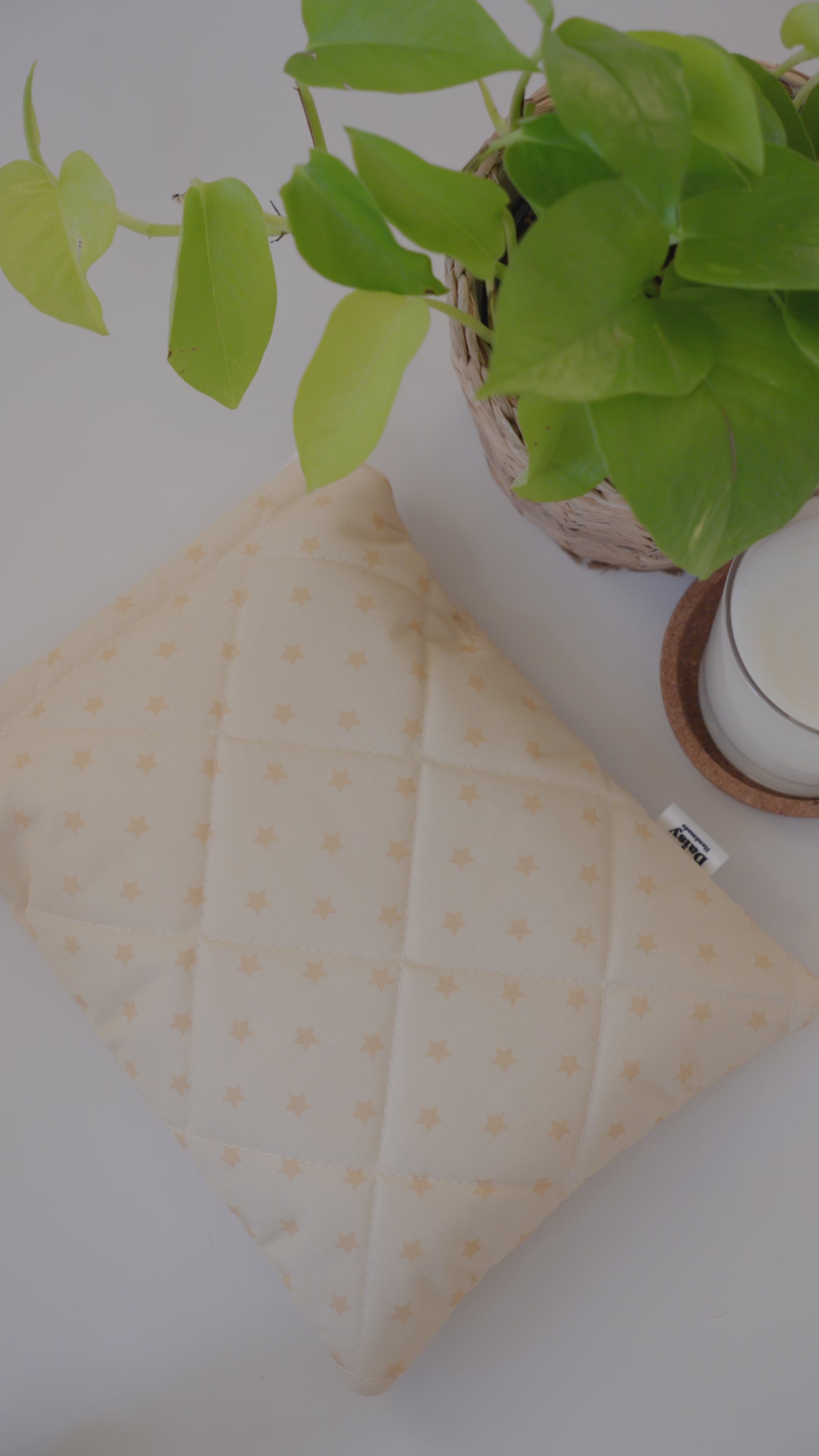 Quilted yellow star book sleeve